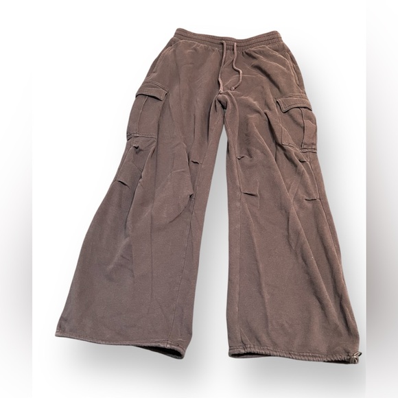Hollister Pants - Hollister Dark Gray High-Rise Cargo Sweatpants